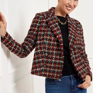 Talbots Plaid Tweed Jacket - Size 14 - Excellent Used Condition